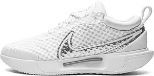 Nike Womens WMNS Zoom Court Pro HC DH0990 101 White Metallic Silver - Size 8W