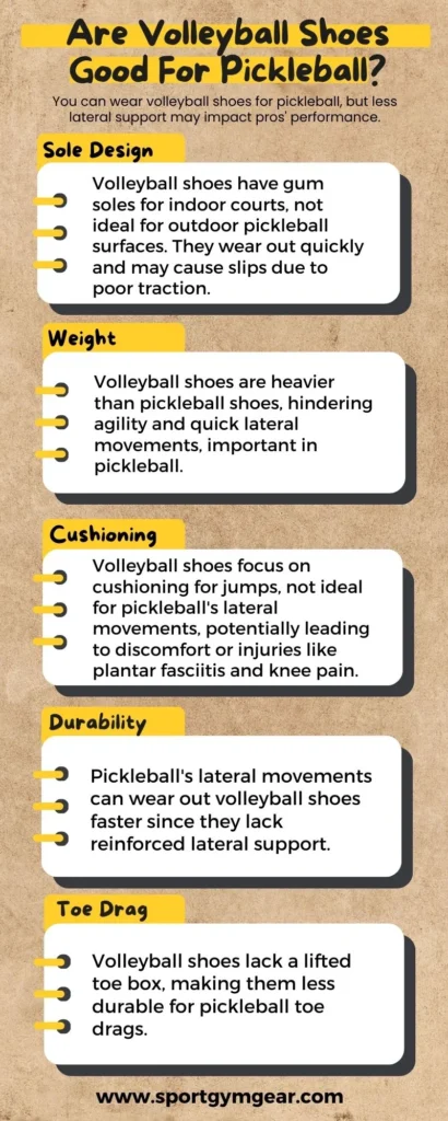 Are volleyball shoes good for pickleball - reasons